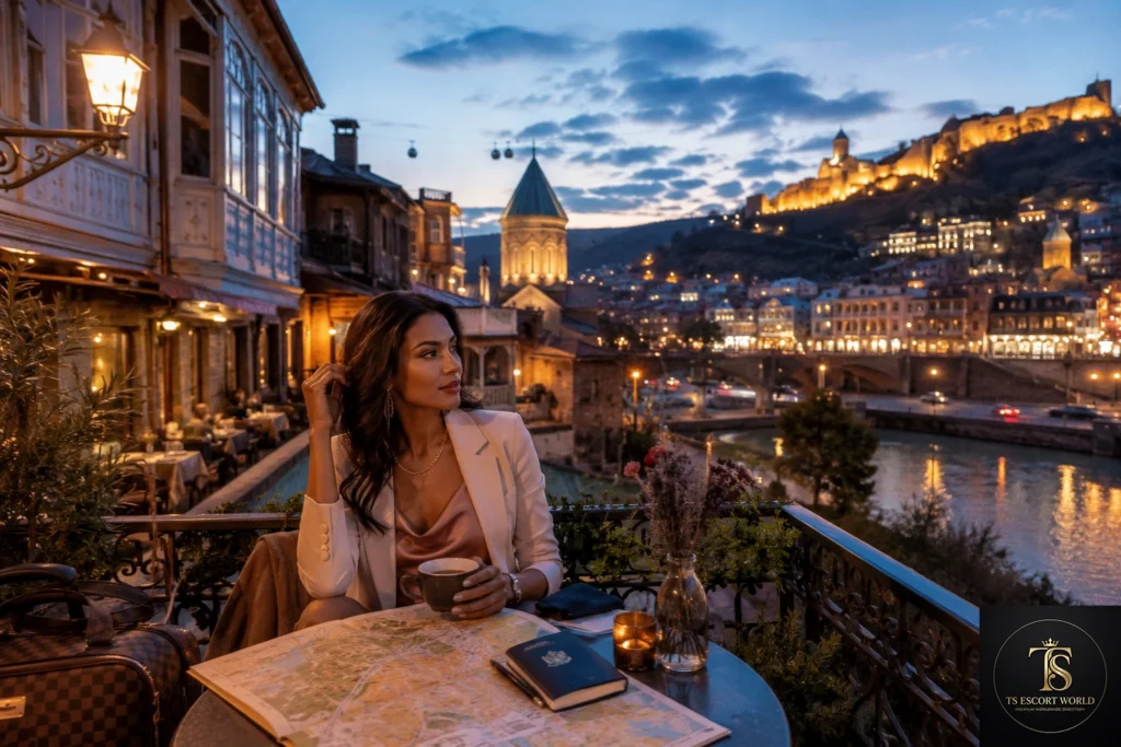 Georgia TS Escort Guide for First-Time Travelers with Tbilisi city view and travel atmosphere
