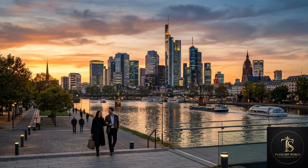 Modern urban lifestyle in Germany, highlighting the search for elite and professional companionship
